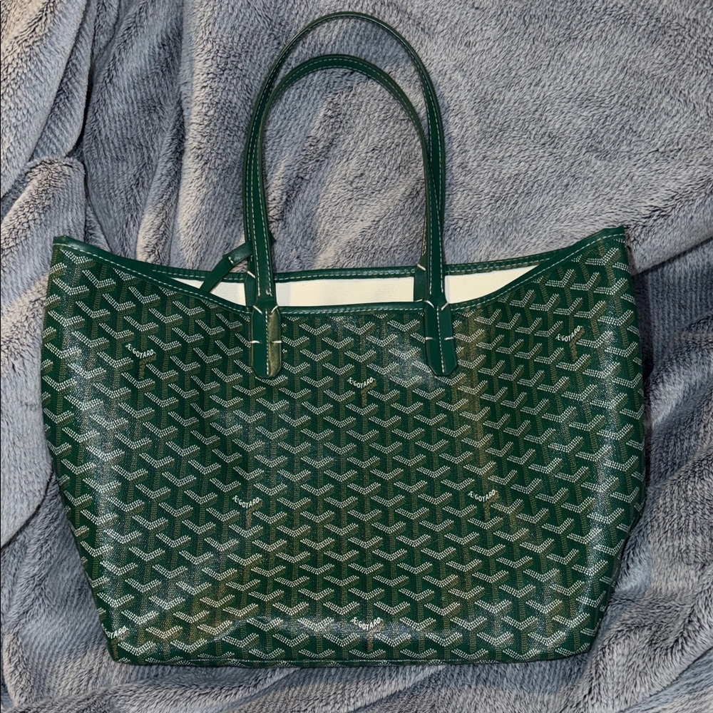 Green Tote Bag - Designer-Style Women’s Handbag (reversible)